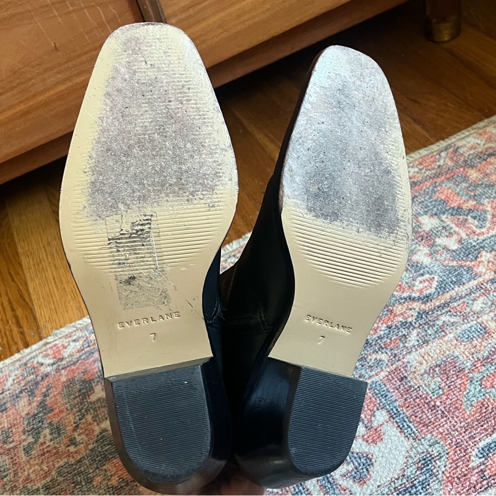 Everlane Heeled Zip Ankle Boot with Snip-Toe/Square Toe, Excellent - Picture 10 of 13